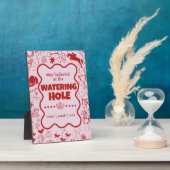 ピンクユニークの馬の女の子の馬術誕生日ドリンク フォトプラーク (側面)