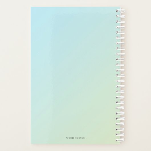 ピンクユニークの髪とサンドマンを持つ人魚 プランナー手帳 (裏面)