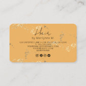 ピンクユニークイエロー抽象芸術ヘア 名刺 (裏面)