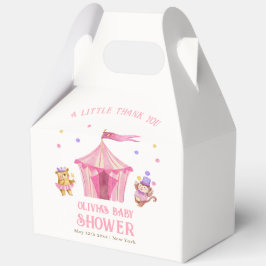 ピンクユニークサーカスベアーモンキーベビーシャワー フェイバーボックス