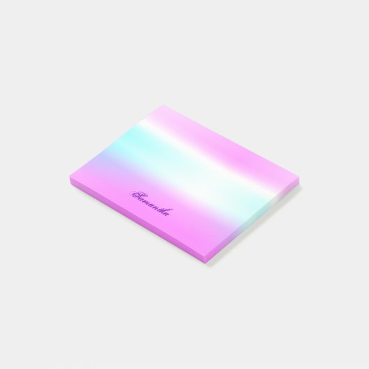 ピンクユニークパープル美学名前をカスタムする色 ポストイット (アングル)