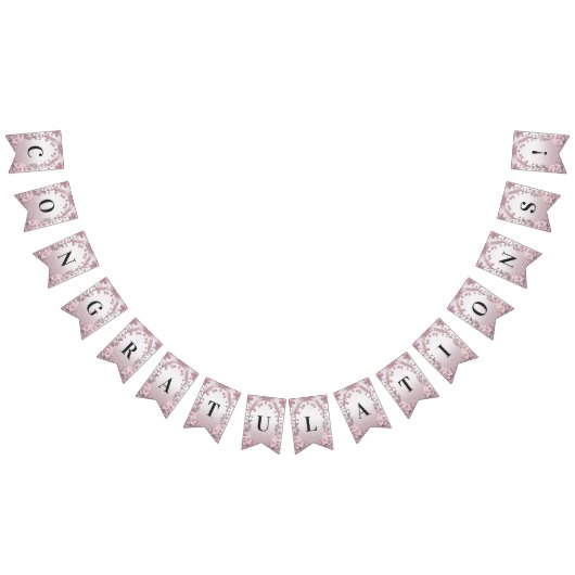 ピンクユニークフローラバンティング国旗 バンティングフラッグ (全)