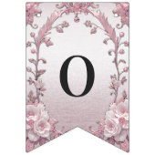 ピンクユニークフローラバンティング国旗 バンティングフラッグ (第2の旗)