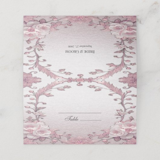 ピンクユニークフローラ座席表 プレイスカード (外部開封)