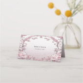 ピンクユニークフローラ座席表 プレイスカード (裏面)