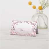 ピンクユニークフローラ座席表 プレイスカード (正面)