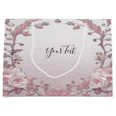 ピンクユニークフローラ抱き枕 ラージペーパーバッグ (正面)