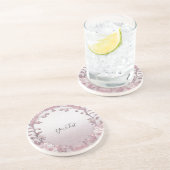 ピンクユニークフローラ砂岩コースター コースター (側面)