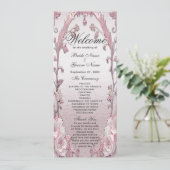 ピンクユニークフローラ結婚式 プログラム (スタンド正面)