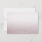 ピンクユニークフローラRSVPカード 出欠カード (裏面)