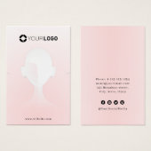 ピンクユニークポートレートカスタムロゴのイヤリングディスプレイ (正面&裏面)