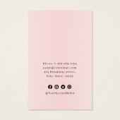 ピンクユニークポートレートカスタムロゴのイヤリングディスプレイ (裏面)