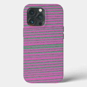 ピンクユニークモダンストライプのパターン iPhone 13 PROケース
