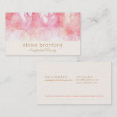 ピンクユニーク抽象芸術《写真》ぼけ味スパ美しいサロン 名刺 (正面/裏面)