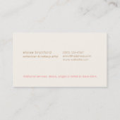 ピンクユニーク抽象芸術《写真》ぼけ味スパ美しいサロン 名刺 (裏面)