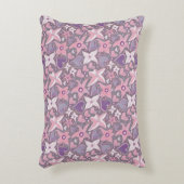 ピンクユニーク/紫で自分の柄になる アクセントクッション (正面(垂直))