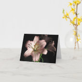 ピンクユリのメッセージカード カード (黄色い花)