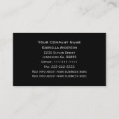 ピンクユリの名刺との黒 名刺 (裏面)