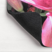 ピンクユリの花ユリの花の写真 マウスパッド (コーナー)