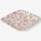 ピンクユリフローラバースデーパーティーシャワー結婚ズ ペーパープレート (傾斜あり)