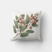 ピンクユーカリプタスブロッサムインスパイア自然アート クッション (正面)