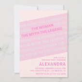 ピンクユーモア女性神話 97歳の誕生日 招待状 (正面)