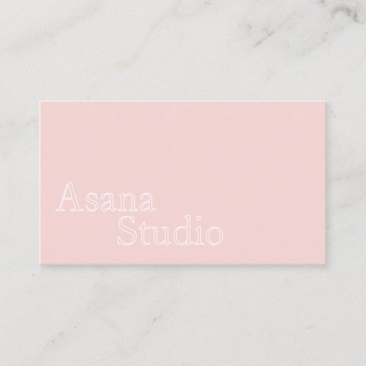 ピンクヨガの名刺 コーリングカード (正面)