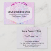 ピンクヨガツリーの女性がパステルカラーズ 名刺 (正面/裏面)