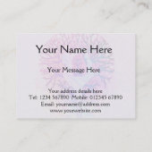 ピンクヨガツリーの女性がパステルカラーズ 名刺 (裏面)