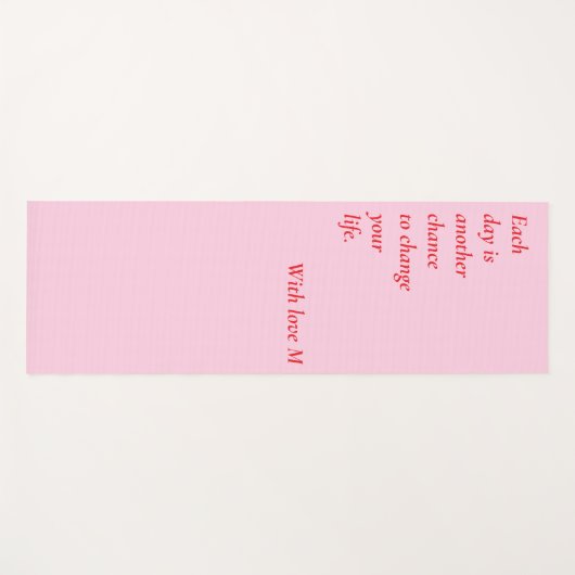 ピンクヨガマット感動的引用文 ヨガマット (正面(横))