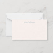 ピンクライトブルーストロベリーフルーツ名前をカスタムするスモール ノートカード (正面)