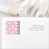 ピンクライム結婚のカスタム差出人住所ラベル ラベル (インサイチュ)