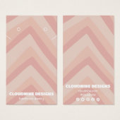 ピンクラインズイヤリングネックレスジュエリーディスプレイカード (正面&裏面)