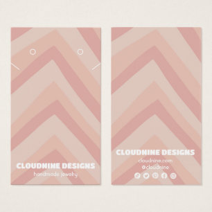 ピンクラインズイヤリングネックレスジュエリーディスプレイカード