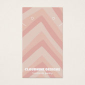 ピンクラインズイヤリングネックレスジュエリーディスプレイカード (正面)