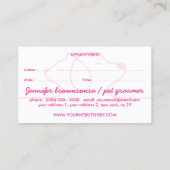 ピンクラインロゴキャットドッグペットアポイントメント 名刺 (裏面)