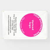 ピンクラウンドビジネスブランドのポートレートバナー 横断幕 (横)