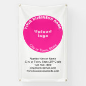 ピンクラウンドビジネスブランドのポートレートバナー 横断幕 (縦)