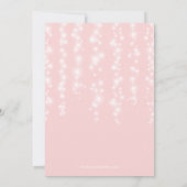 ピンクラエレガントイきらめくツキンセアニェラパーティー 招待状 (裏面)