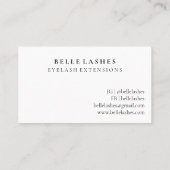 ピンクラグジュアリーまつ毛エクステンション美しい名刺 名刺 (裏面)