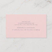 ピンクラグジュアリーミニマリストQRコードプロフェッショナル 名刺 (裏面)