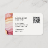 ピンクラグジュアリーメイクアップアーティスト名刺 名刺 (裏面)