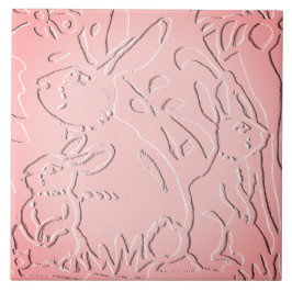 ピンクラグラデーションビットウッドランドエンボスフローラ自然 タイル