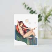 ピンクラシックアップ付き気泡 ポストカード (スタンド正面)