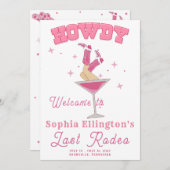 ピンクラストロデオバチェロレッテ週末 招待状 (正面/裏面)