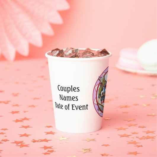 ピンクラスベガスウェルカムサイントランプのポーカー 紙コップ (インサイチュ)