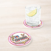 ピンクラスベガストランプのポーカーチップ コースター (側面)