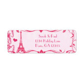 ピンクラズベリーダマスクミュージカルヴィンテージエッフェルタワー ラベル (正面)