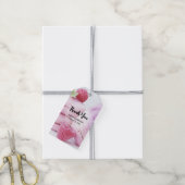 ピンクラズベリーマカロンフランスのペストリー誕生日 ギフトタグ (より糸付き)