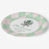 ピンクラッキーリトルシャームロックSt patricksベビーシャワー ペーパープレート (アングル)